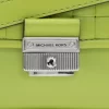 Michael Kors BradShaw Woven Leather Convertible Shoulder Bag, lime/Green EUC - Image 13