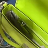 Michael Kors BradShaw Woven Leather Convertible Shoulder Bag, lime/Green EUC - Image 9