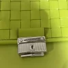 Michael Kors BradShaw Woven Leather Convertible Shoulder Bag, lime/Green EUC - Image 8