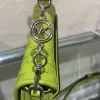 Michael Kors BradShaw Woven Leather Convertible Shoulder Bag, lime/Green EUC - Image 7
