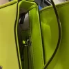 Michael Kors BradShaw Woven Leather Convertible Shoulder Bag, lime/Green EUC - Image 4