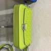 Michael Kors BradShaw Woven Leather Convertible Shoulder Bag, lime/Green EUC - Image 3