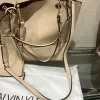 Calvin Klein Reversible Tote with Pouch, cream and Tan magnetic closure - Image 7