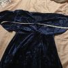 Stunning Navy Blue Velvet Wrap Look Dress Shows L but runs small Size S-M - Image 6