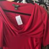 NWT Lauren Ralph Lauren Women's Red Short Sleeve Cowl Neck Sheath Dress Size 8 - Image 5