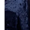 Stunning Navy Blue Velvet Wrap Look Dress Shows L but runs small Size S-M - Image 13