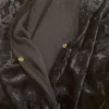 Stunning Navy Blue Velvet Wrap Look Dress Shows L but runs small Size S-M - Image 9