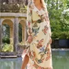 Let it shine Floral Neckline Ruffle Maxi Dress - Image 2