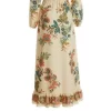 Let it shine Floral Neckline Ruffle Maxi Dress - Image 8