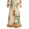 Let it shine Floral Neckline Ruffle Maxi Dress - Image 7