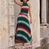 High Neck Pleated Maxi Dress Absolutely WOW DRESS Size 8 NWT - Image 2