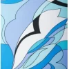 Ocean Print Center Slit Maxi Dress Blue Multi XXS - Image 6