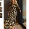 Floral Metallic Print Boho Maxi Size M NWT - Image 2