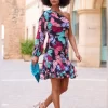 Boston proper One Shoulder Butterfly Print Dress size 6 - Image 2