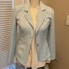 A.BYER LIGHT BLUE LADY JACKET size S used made in Mexico