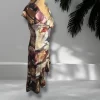 Express Satin Floral Print Ruffle Hi--Lo Maxi Dress. Size 4. NWT - Image 8