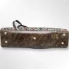 Patricia Nash Poppy Turquoise Tooled Leather Tote Handbag Purse - Image 3