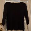 Banana Republic XS PETITE Black sweater with decorative buttons on shoulders - Image 7