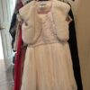 Absolutely stunning with amazing details girls dress size 10 with fur jacket