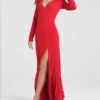 Back Detail Red Maxi Dress Size M Brand New fabric has stretch - Image 2