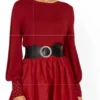 Absolutely gorgeous Red embroidered balloon sleeve pullover sweater size 2X NWT