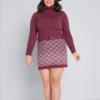 Plus Size 1X Black and White Belted Sweater Dress brand new - Image 7