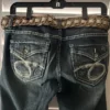 Première Denim Size 9-10 Dark wash Jean more looks like black color with Belt - Image 5