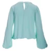 Lace Inset Blouson Knit Top COLOR : Airy Blue Size sizeXS - Image 8