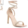 Anne Michelle Ankle Wrap Occasion Sandals. Size 10 Brand New Nude Color