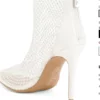 CHARLES BY CHARLES DAVID Rhinestone Mesh Vinyl Heels size 5 Brand new - Image 2