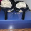 NAPOLEONI Made In Italy 2 Bands Heel Sandals Size 8 Black Brand New - Image 4