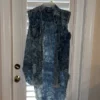 High low denim jean buttons down top size large