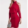 Embellished Cold-Shoulder Dress size Large