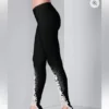 Lace Detail Leggings size L Black and white - Image 5