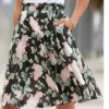 High Waisted Print Skirt size 14