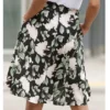 High Waisted Print Skirt size 14