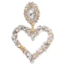 Rhinestone Heart Earrings . Absolutely stunning. Hard to find - Image 2