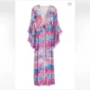 Watercolor Garden Print Shimmer Duster L and XS - Image 2