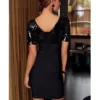 dress is here Sequin V-Neck Bodycon Dress size S silver and black - Image 2