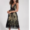 Velvet Floral Midi Dress Size S Brand New