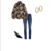 Organza Balloon Sleeve Shirt size S and XS COLOR : Black Multi - Image 4