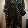 Beautiful two pieces top black & white polkadot hundred polyester just as new3X - Image 11