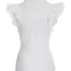 Boston proper ruffle sleeves top white and brand new - Image 5