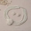 Beautiful two set Pearl neckless and earrings brand new