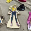 Barbie set made with wood dressing up magmatic. Not all pieces all there