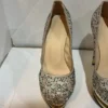 Crystal studded High heel shoes . Beautiful. l size 37 - Image 9