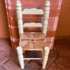 Vintage Green Wood & Wicker Chair For 18" Dolls chair