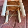 Vintage Green Wood & Wicker Chair For 18" Dolls chair - Image 5