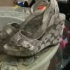 Coach silver wedge shoes open toes - Image 2