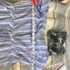 Chic & beautiful white & blue stripes Midi dress size M light fabric no stretch - Image 4